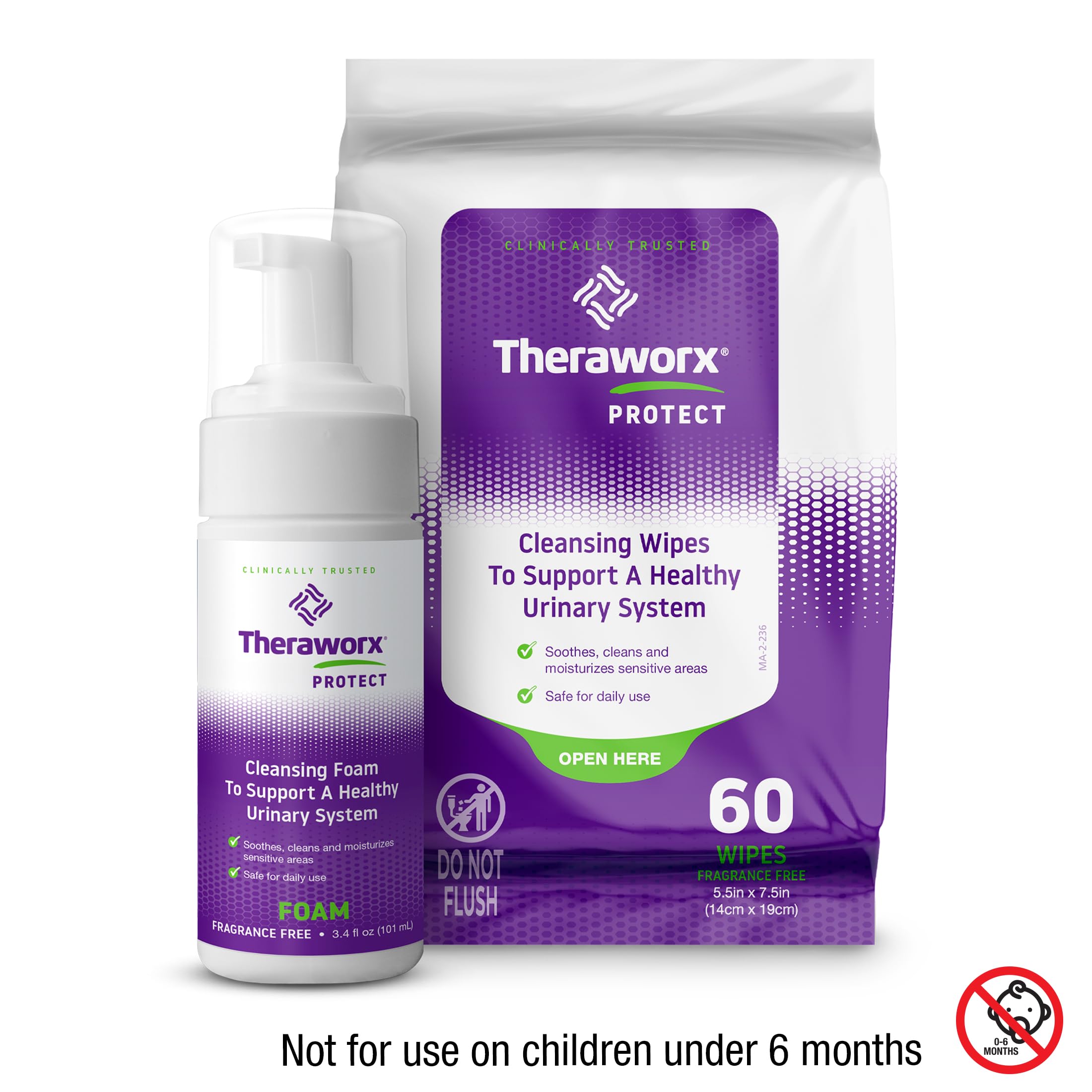 Theraworx Protect Urinary Health Wipes & Hygiene Foam