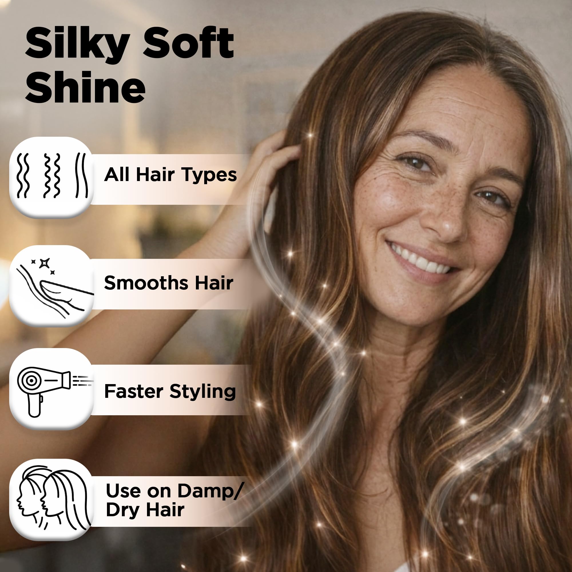 HerStyler Argan Oil Hair Serum - for Frizz, Straightening, Styling & Shine