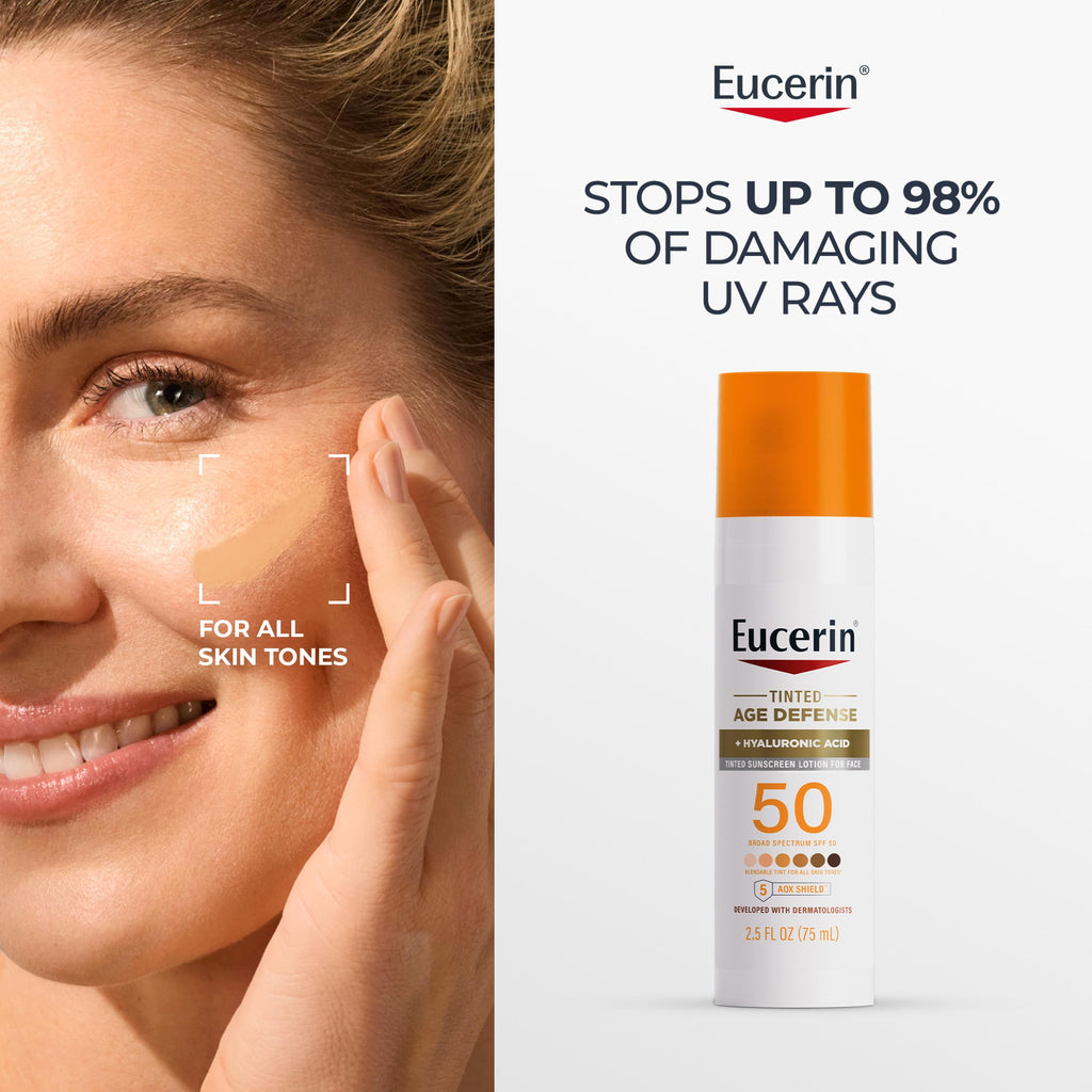 Eucerin Sun Age Defense Tinted Face Lotion SPF 50, 2.5 FL OZ