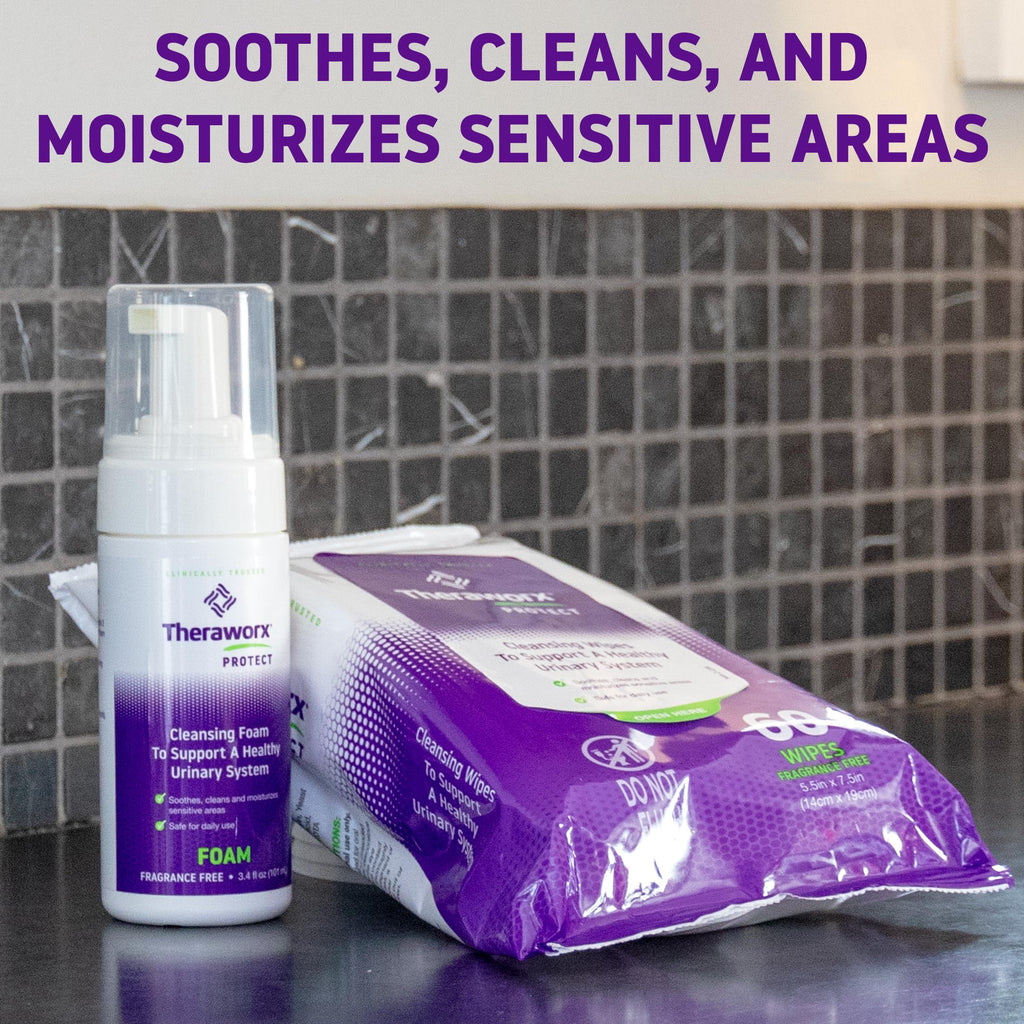 Theraworx Protect Urinary Health Wipes & Hygiene Foam